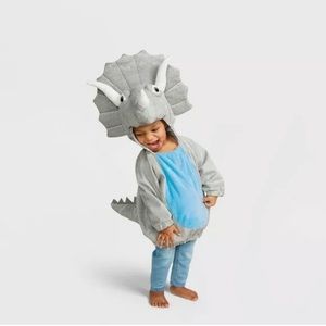 Hyde & Eek! Triceratops Baby Infant Costume Hooded Pullover Size 0-6 Months New